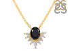 Black Tourmaline & White Topaz Necklace BLS-RN-72.