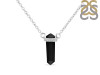 Black Tourmaline & White Topaz Pencil Necklace BLS-RN-84.