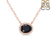 Black Tourmaline & White Topaz Necklace BLS-RN-85.