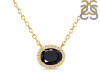 Black Tourmaline & White Topaz Necklace BLS-RN-85.