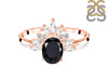 Black Tourmaline & White Topaz Ring BLS-RR-405.