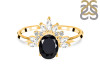 Black Tourmaline & White Topaz Ring BLS-RR-405.