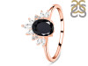 Black Tourmaline & White Topaz Ring BLS-RR-405.