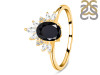 Black Tourmaline & White Topaz Ring BLS-RR-405.