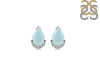 Blue Chalcedony & White Topaz Stud Earring BLX-RDE-1262.
