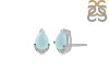 Blue Chalcedony & White Topaz Stud Earring BLX-RDE-1262.