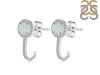Blue Chalcedony & White Topaz Stud Earring BLX-RDE-1264.