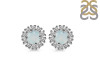 Blue Chalcedony & White Topaz Stud Earring BLX-RDE-1268.
