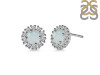 Blue Chalcedony & White Topaz Stud Earring BLX-RDE-1268.