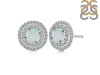 Blue Chalcedony & White Topaz Stud Earring BLX-RDE-1271.