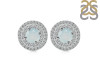 Blue Chalcedony & White Topaz Stud Earring BLX-RDE-1271.