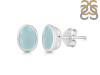 Blue Chalcedony Stud Earring BLX-RDE-1370.