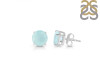 Blue Chalcedony Stud Earring BLX-RDE-1437.