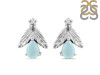 Blue Chalcedony Stud Earring BLX-RDE-30.