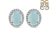 Blue Chalcedony Stud Earring BLX-RDE-34.