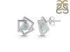 Blue Chalcedony Stud Earring BLX-RDE-627.