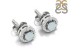 Blue Chalcedony & White Topaz Stud Earring BLX-RDE-984.