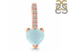 Blue Chalcedony & White Topaz Pendant BLX-RDP-540.