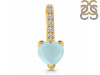 Blue Chalcedony & White Topaz Pendant BLX-RDP-540.