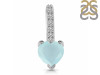 Blue Chalcedony & White Topaz Pendant BLX-RDP-540.