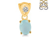 Blue Chalcedony Pendant BLX-RDP-551-V-LOOP.