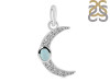 Blue Chalcedony & White Topaz Pendant BLX-RDP-691.