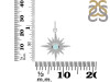 Blue Chalcedony & White Topaz Pendant BLX-RDP-693.