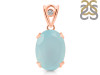 Blue Chalcedony Pendant BLX-RDP-744-V-LOOP.