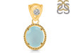 Blue Chalcedony Pendant BLX-RDP-755-V-LOOP.