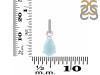 Blue Chalcedony & White Topaz Pendant BLX-RDP-757-CZ.