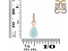 Blue Chalcedony & White Topaz Pendant BLX-RDP-757-CZ.