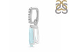 Blue Chalcedony & White Topaz Pendant BLX-RDP-757-CZ.