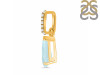 Blue Chalcedony & White Topaz Pendant BLX-RDP-757-CZ.