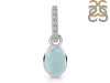 Blue Chalcedony & White Topaz Pendant BLX-RDP-780-CZ-LOOP.