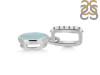 Blue Chalcedony & White Topaz Pendant BLX-RDP-780-CZ-LOOP.