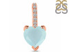 Blue Chalcedony & White Topaz Pendant BLX-RDP-819.