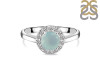 Blue Chalcedony & White Topaz Ring BLX-RDR-1768.