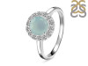 Blue Chalcedony & White Topaz Ring BLX-RDR-1768.