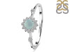 Blue Chalcedony & White Topaz Ring BLX-RDR-1937.