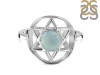 Blue Chalcedony Pentacle Ring BLX-RDR-2137.