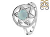 Blue Chalcedony Pentacle Ring BLX-RDR-2137.
