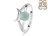 Blue Chalcedony Crescent Moon Ring BLX-RDR-2151.