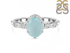 Blue Chalcedony & White Topaz Ring BLX-RDR-2182.