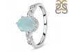 Blue Chalcedony & White Topaz Ring BLX-RDR-2182.
