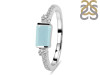 Blue Chalcedony & White Topaz Ring BLX-RDR-2186.