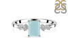 Blue Chalcedony & White Topaz Ring BLX-RDR-2187.