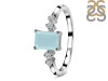 Blue Chalcedony & White Topaz Ring BLX-RDR-2187.