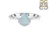 Blue Chalcedony & White Topaz Ring BLX-RDR-2192.