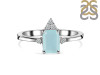 Blue Chalcedony & White Topaz Ring BLX-RDR-2194.