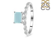 Blue Chalcedony & White Topaz Ring BLX-RDR-2199.